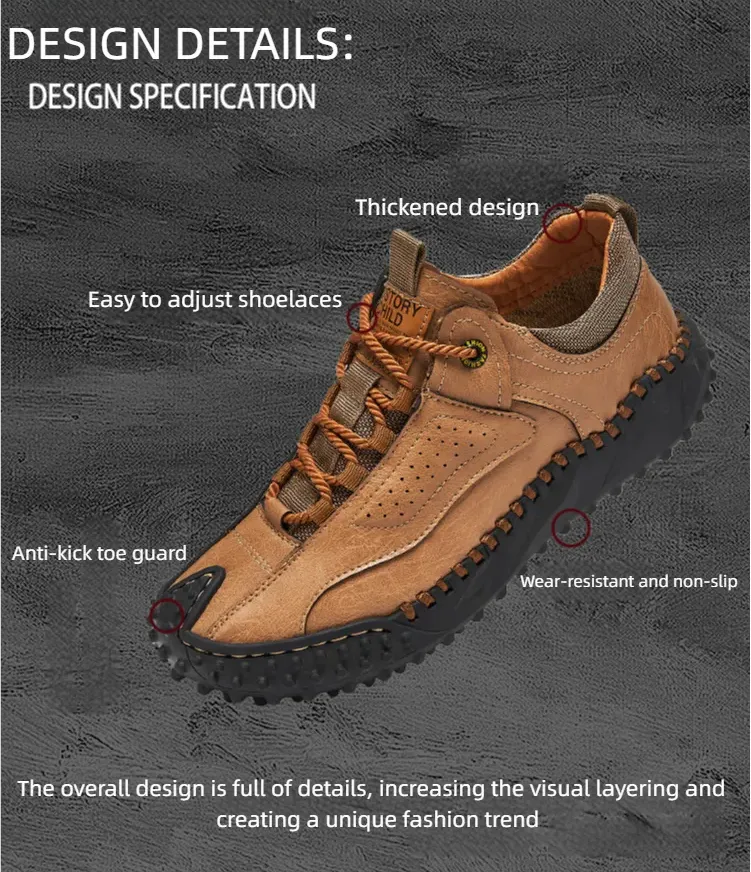 π₯ 60% Off β Classic Leather Hiking Boots | Genuine leather, arch support, wide toe box, waterproof and slip-resistant